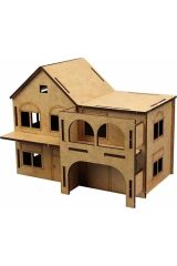 Ahşap Maket Konak Ürün Ölçüsü 187x126x146 Mm Kod: Md1-07