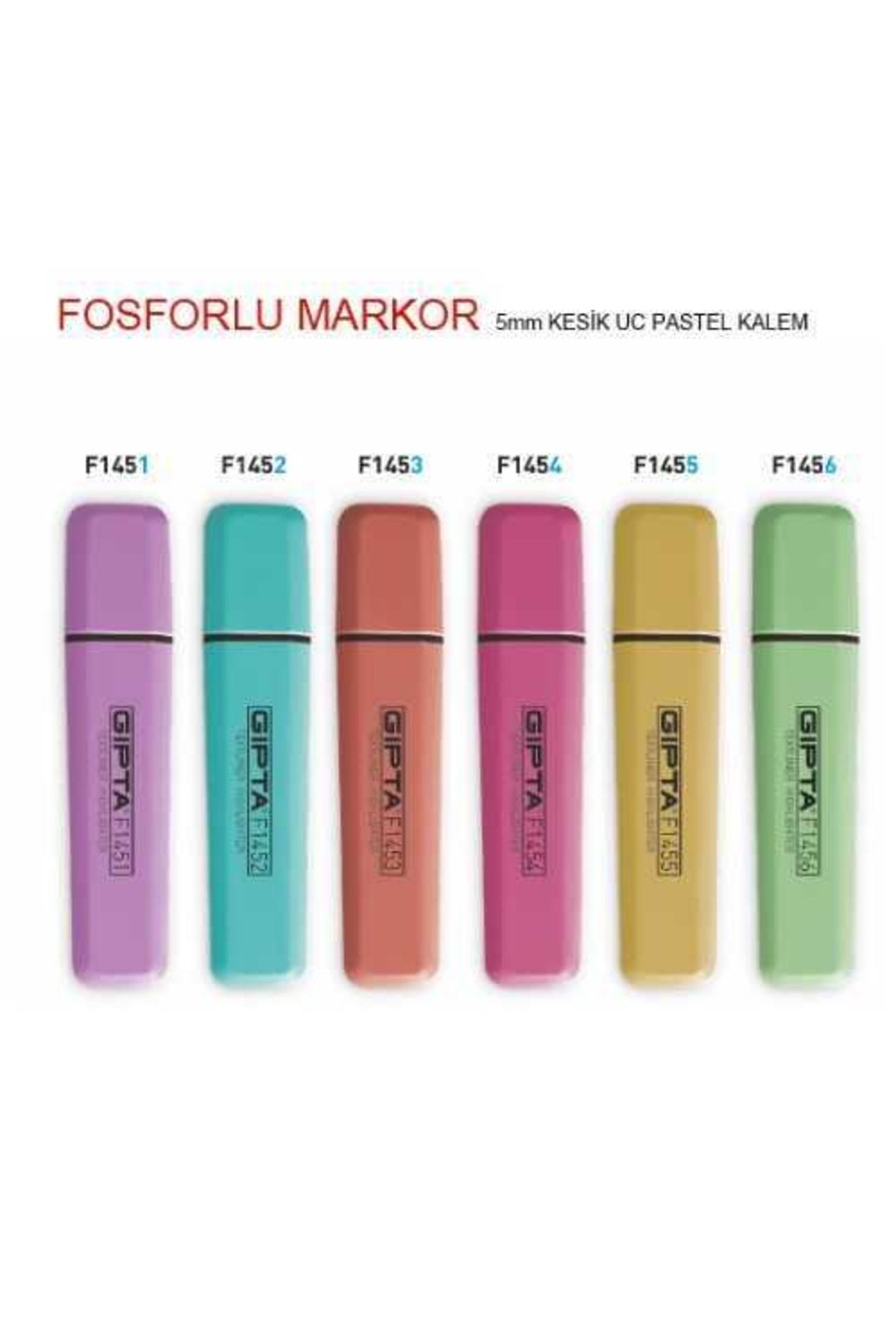 Fosforlu Markör 5mm Kesik Uç Pastel - Pembe
